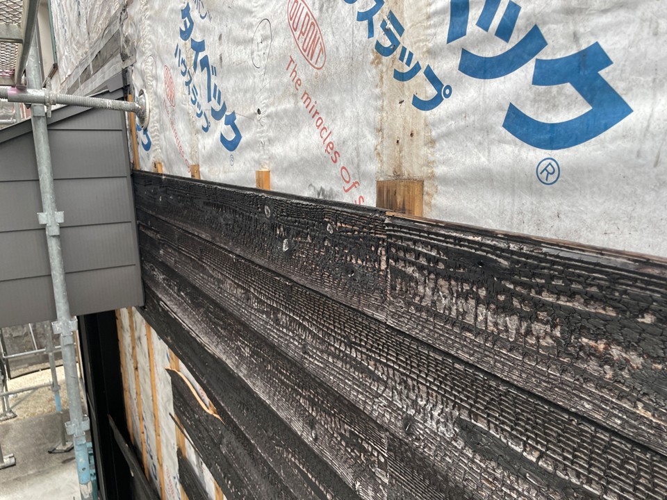 外壁材撤去工程