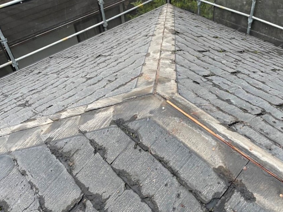 貫板と板金を撤去した状態です