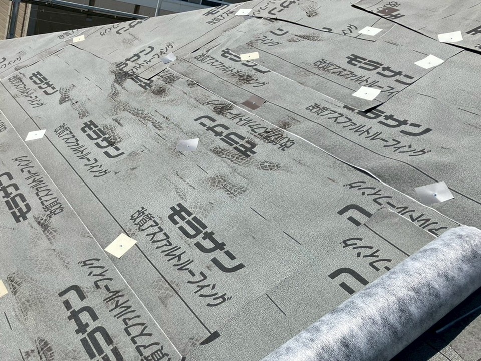 ルーフィング施工