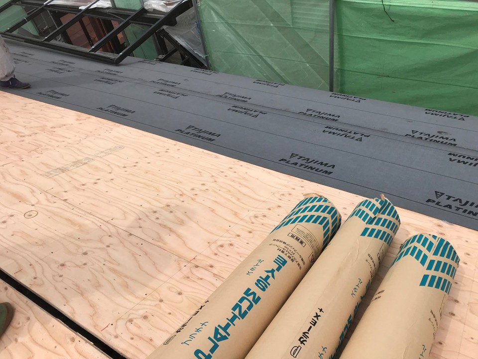 新しいルーフィング敷設