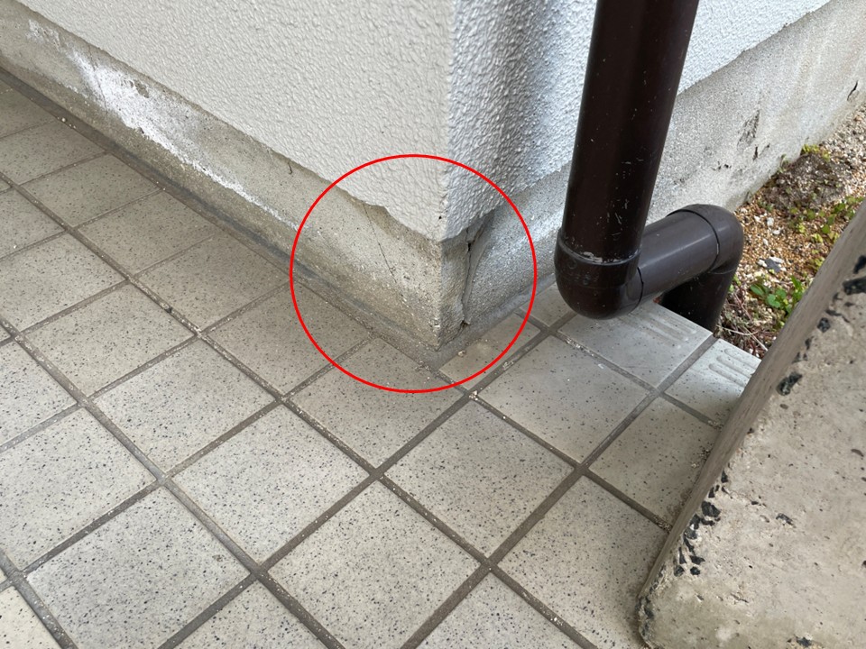 基礎部分のクラック