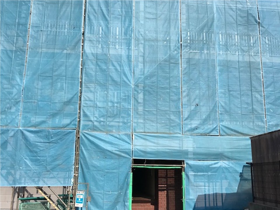 仮設足場の設置工事