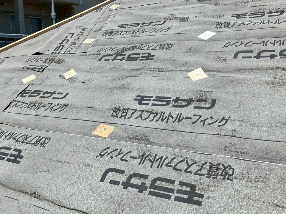 ルーフィング施工