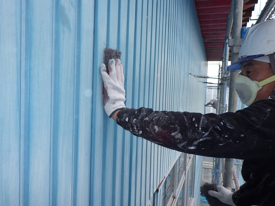 ケレン作業の様子