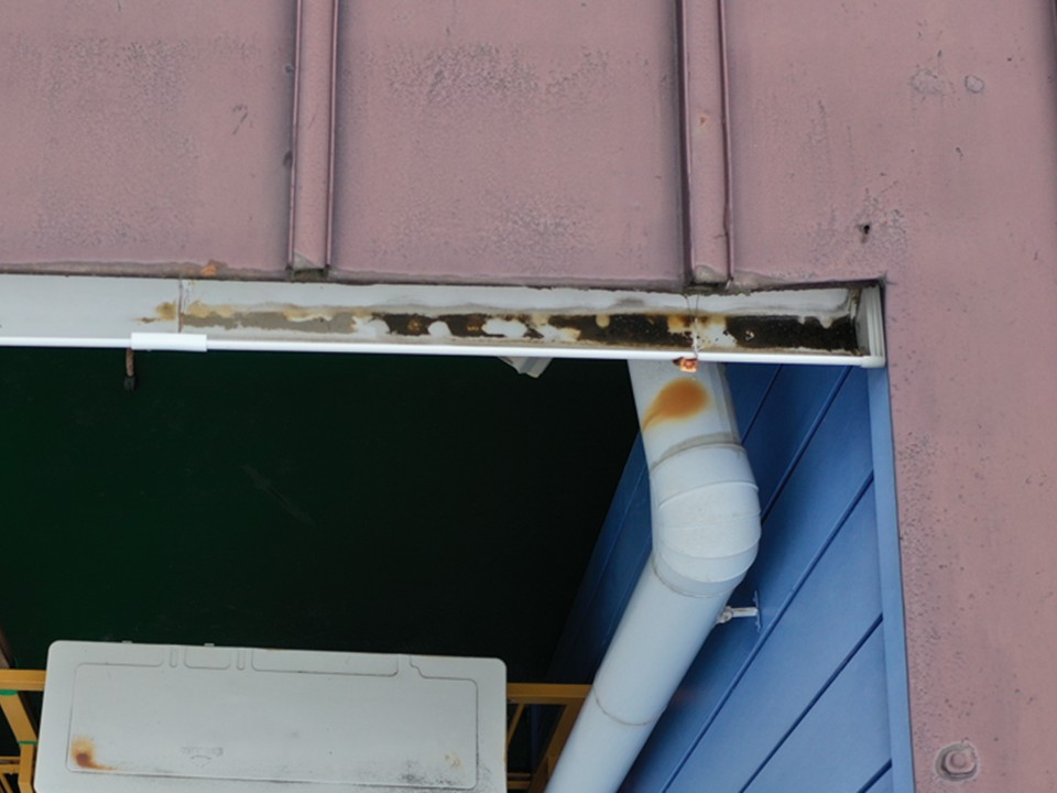 雨樋まわりの劣化・錆の発生