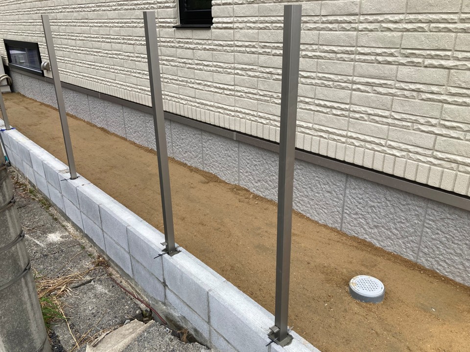 柱の固定が完了しました