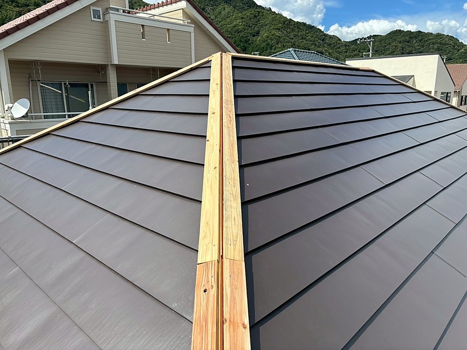 屋根材の施工完了