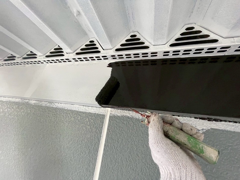 鼻隠し部分の塗装