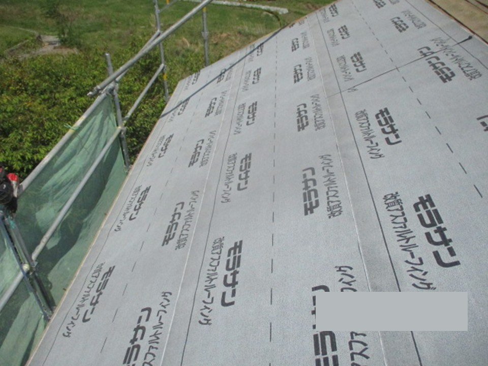 ルーフィング施工