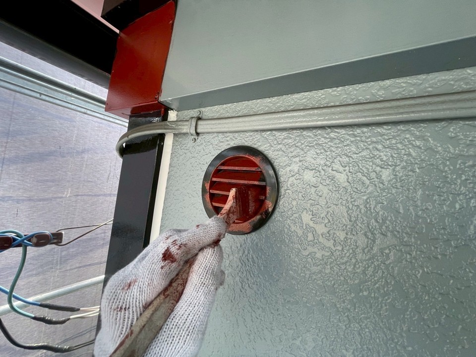 錆止め塗料の工程です