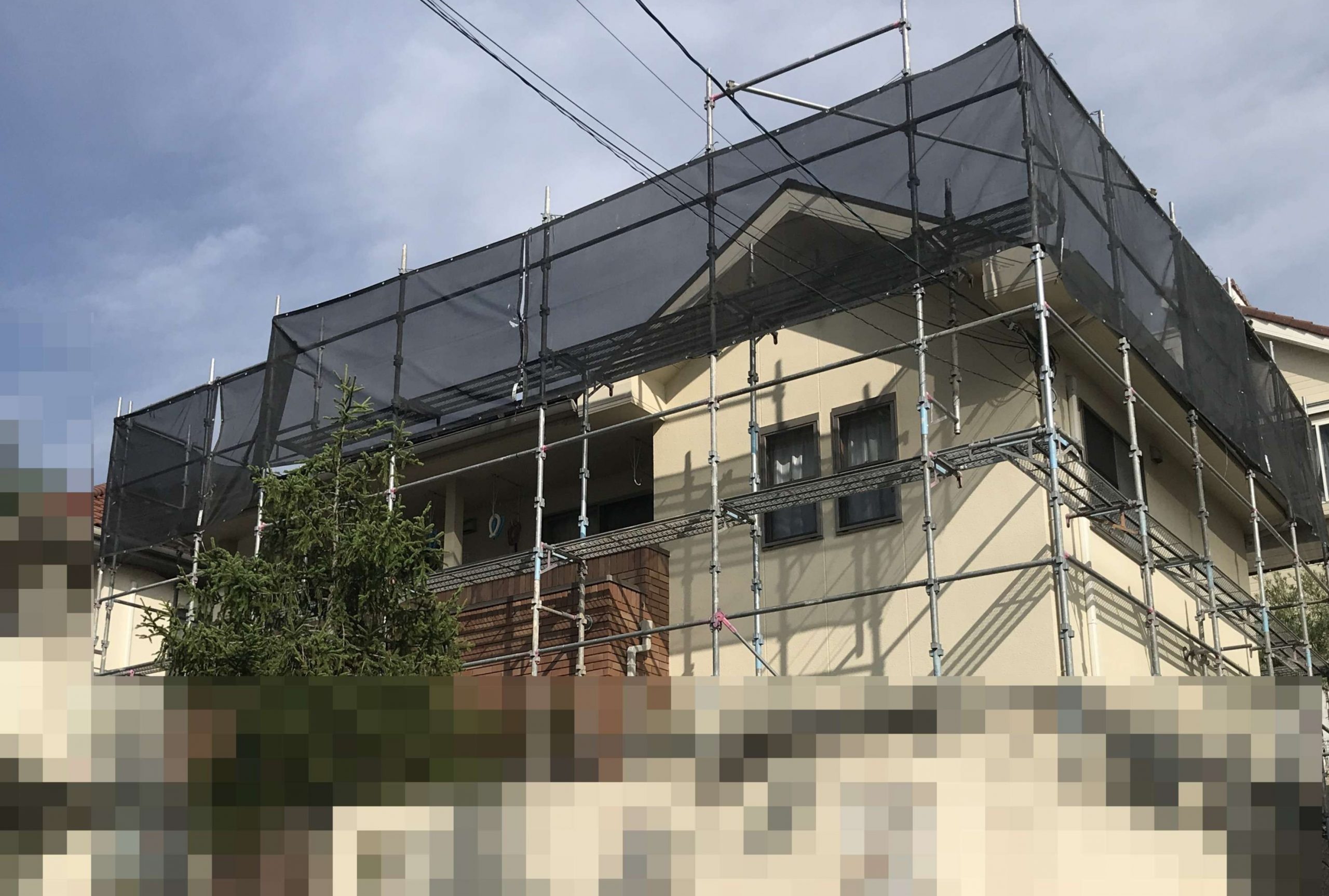 仮設足場を設置しました