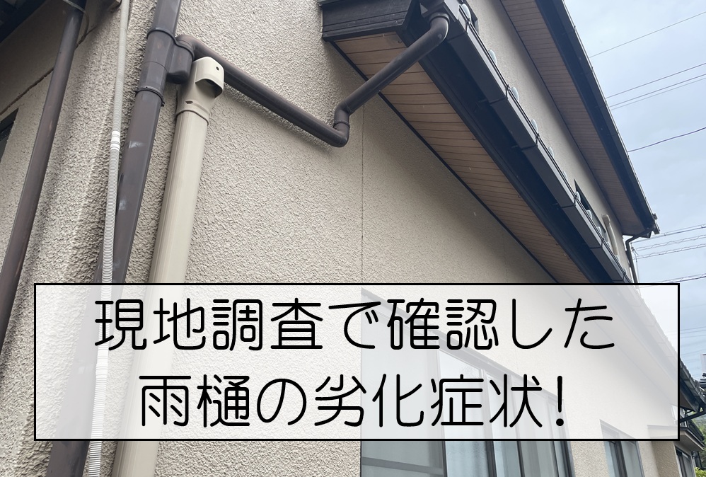 現地調査で確認した雨樋の劣化症状