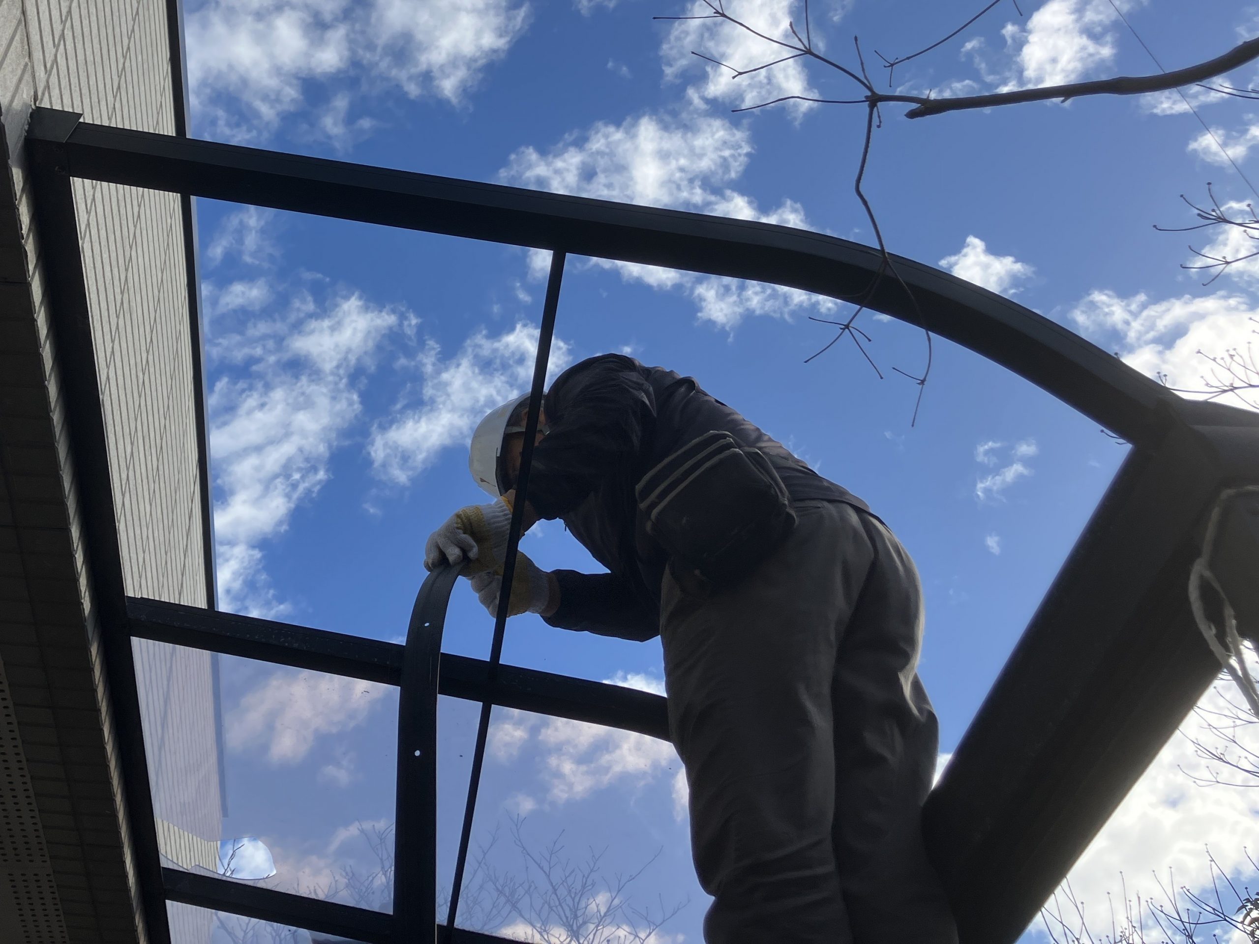 既存屋根材の撤去