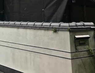 施工前の擁壁の状態です