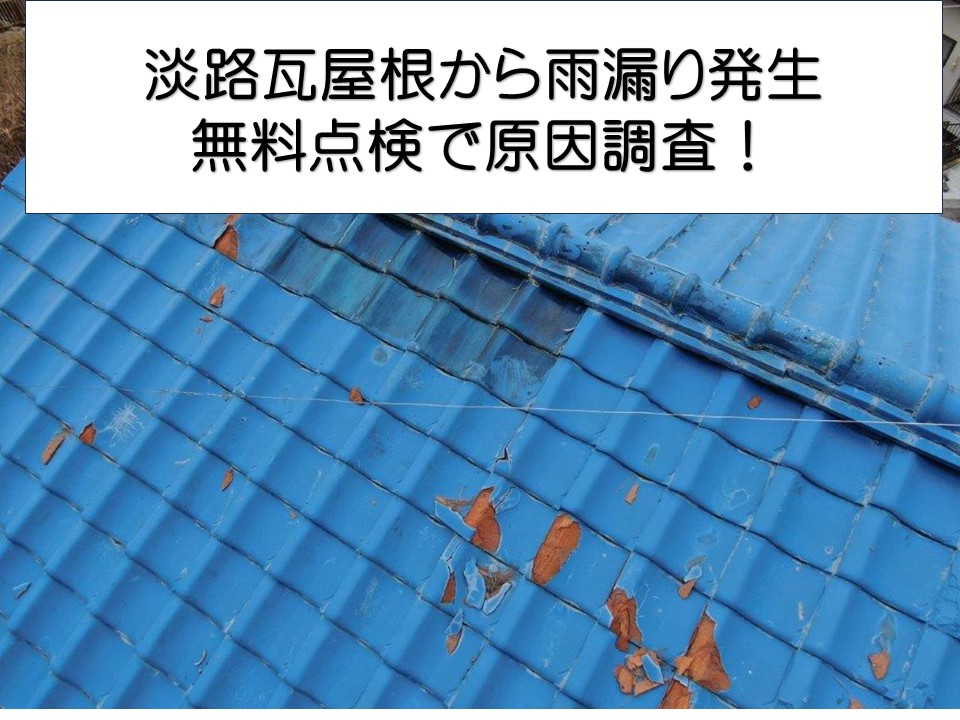 淡路瓦雨漏り原因調査