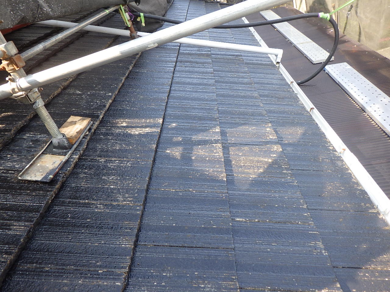 高圧洗浄後の屋根です