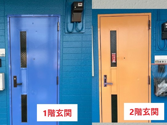玄関ドア塗装完了♪