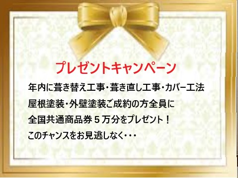 プレゼントキャンペーンを実施中