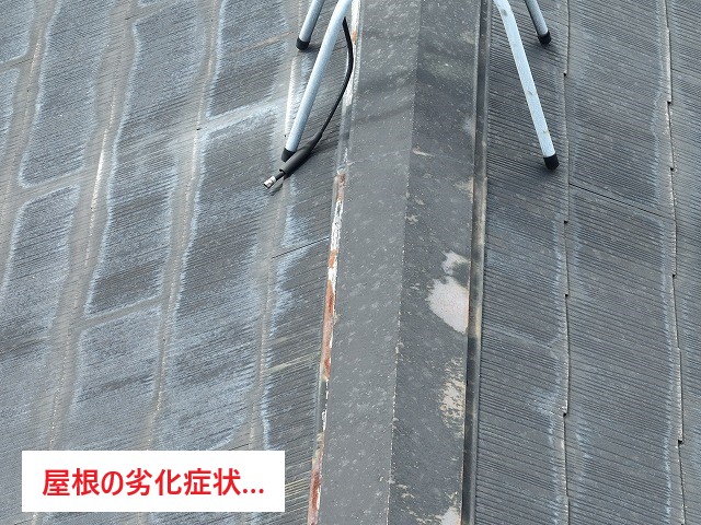 屋根の劣化症状が露わに・・・