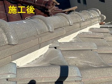 漆喰の詰め直し工事を実施しました♪