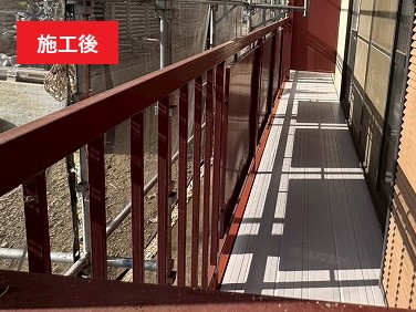 アパートのベランダ鉄骨工事を実施！住人を守るためにもメンテナンスは重要です！