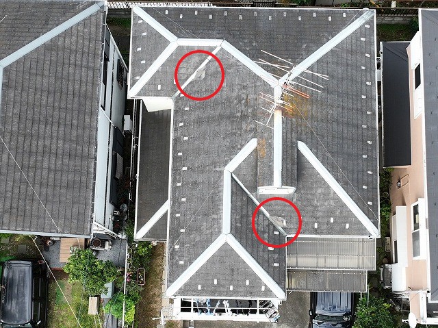 スレート屋根のここだけ修理代作成開始(^_^)/