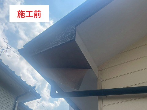 軒天の破損で工事を実施しました♪
