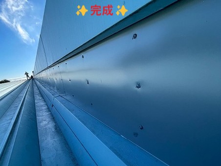 工場屋根雨漏り補修完了