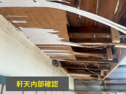 軒天修理　内部確認