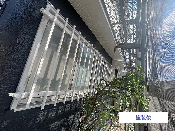 窓格子塗装後