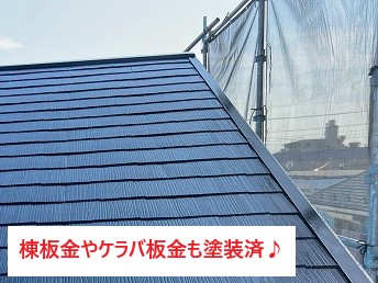 屋根塗装　板金部分もしっかり塗装