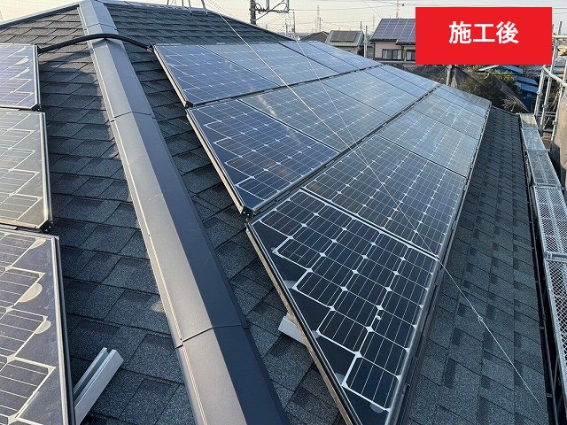 屋根カバー工法で屋根材をアルマにしたお客様