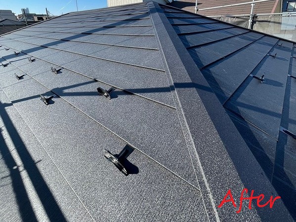 屋根カバー工法を実施（重ね葺き）