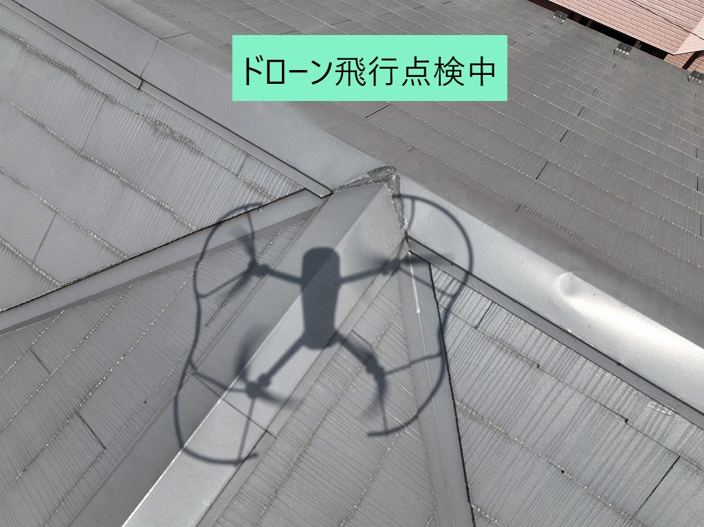 ドローン飛行点検中