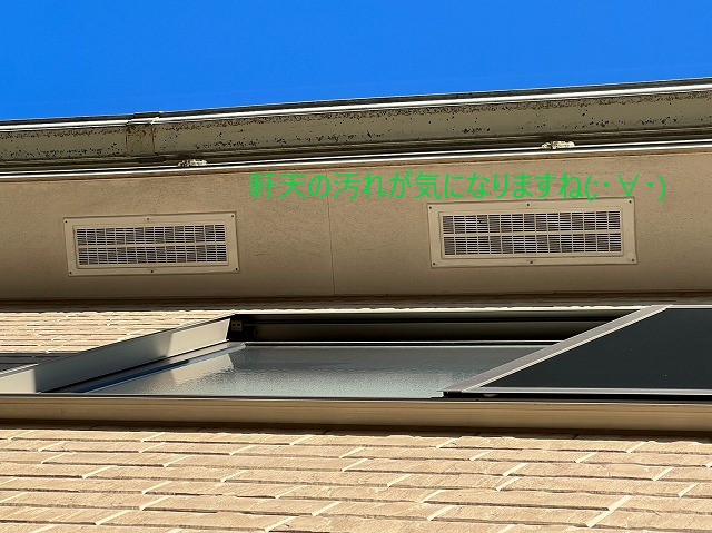 軒天の汚れはホコリやカビ