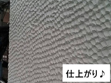 外壁の凸凹を生かした塗装をしました