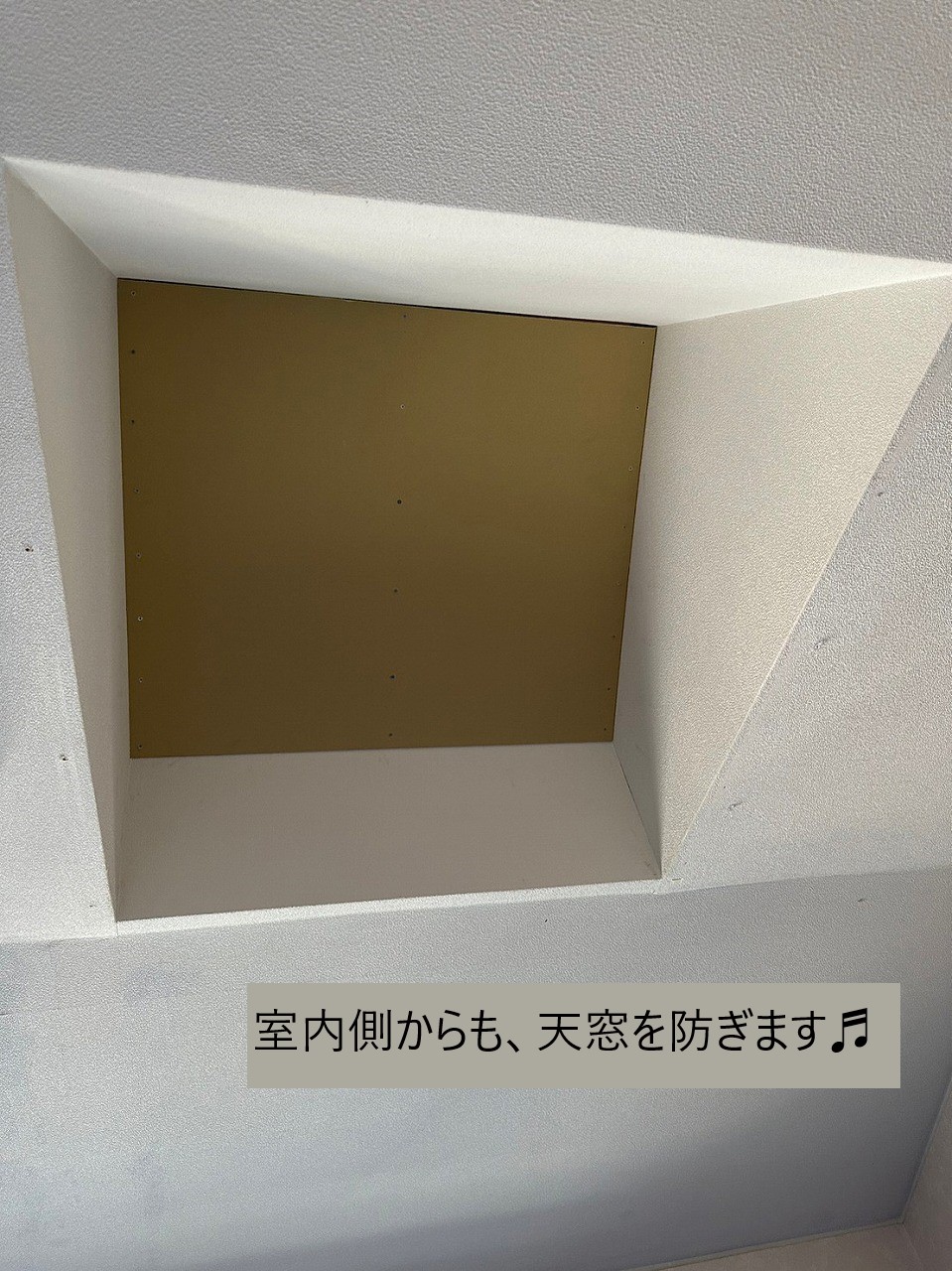 天窓の内部を整えます