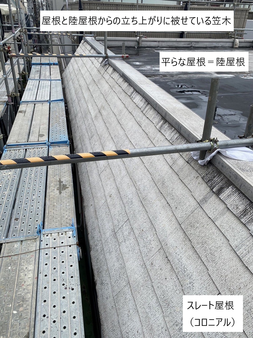 マンションの屋根パラペット部分