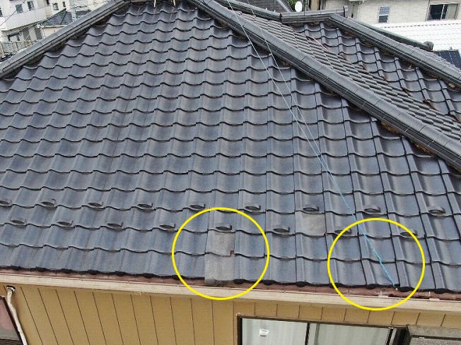 瓦屋根の修理依頼