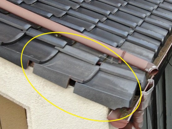 瓦屋根の修理依頼