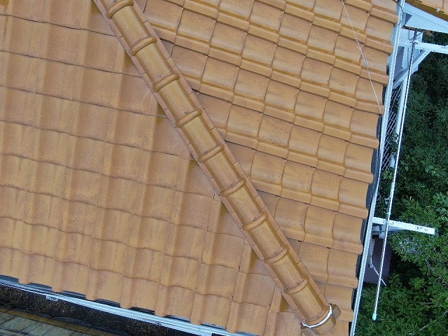 棟瓦　上空写真