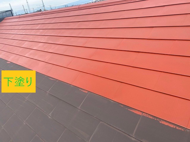 屋根下塗り