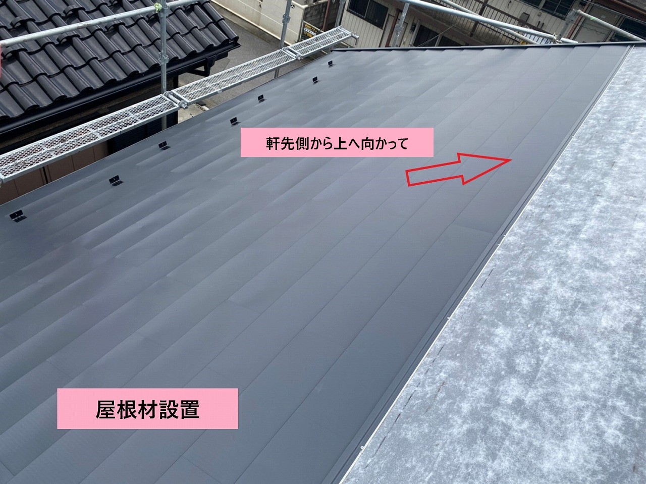 屋根材設置