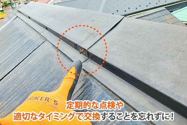 棟板金の釘浮き点検必須