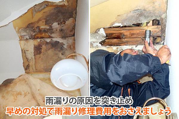 突然の雨漏り…応急処置の色々をご紹介