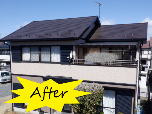 屋根塗装完了写真