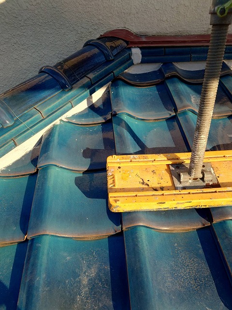 漆喰　下屋根完成