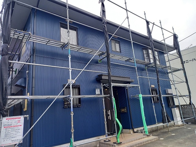 外壁カバー正面完工後の写真