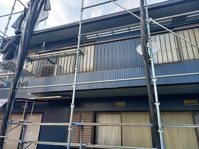 ベランダ側のサイディング張り後