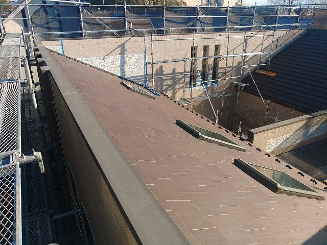 足場を組み立てた状態